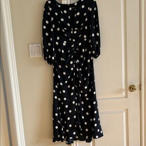Elegant Black Polka Dot Dress